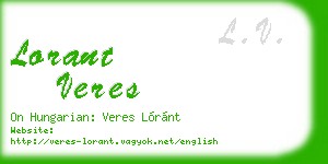 lorant veres business card